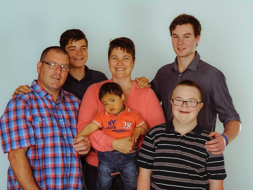 The most recent family portrait with Emma, Peter and their children and newly adopted Daniel.
