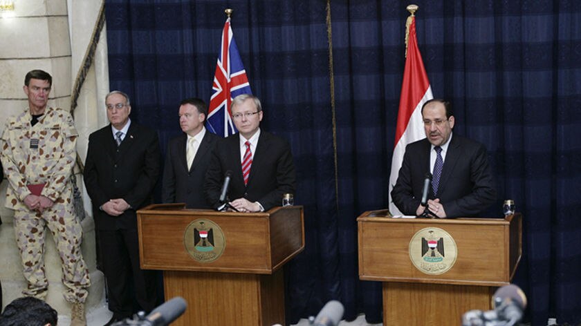 Mr Rudd spoke of long-term bilateral relations with Iraq.
