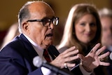 Former Mayor of New York Rudy Giuliani, a lawyer for President Donald Trump, speaks at a hearing