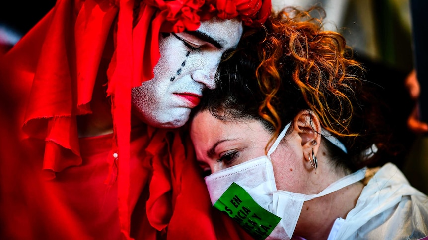 Extinction Rebellion protestors in Buenos Aires