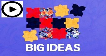 A colourful logo for RN's Big Ideas program