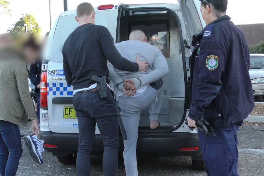 A man being arrested