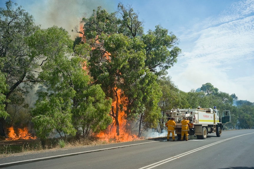 Firefighters battle to contain blaze