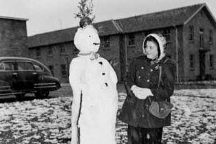 Snowman in Canberra, 1949