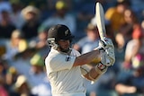 Kane Williamson plays to the leg side at the WACA