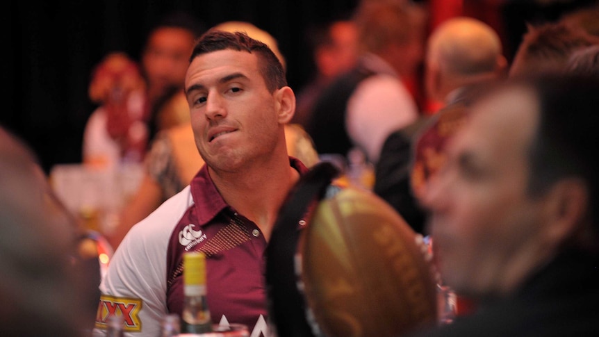 Boyd watches on at Origin team announcement