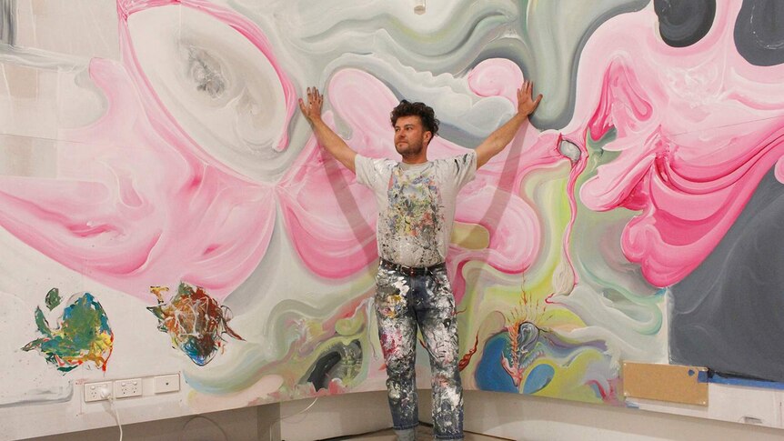 Josh Foley is turning an entire room at QVMAG into a work of art, it is a part of Mona Foma 2020