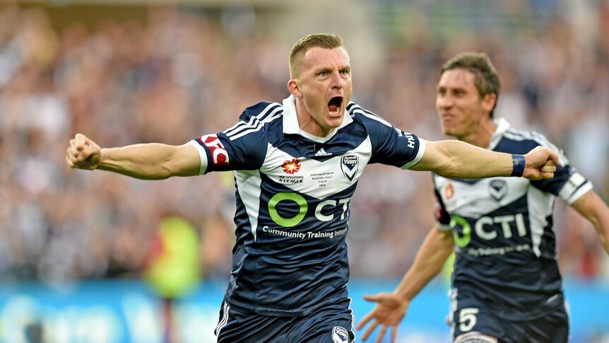 Berisha celebrates goal in grand final