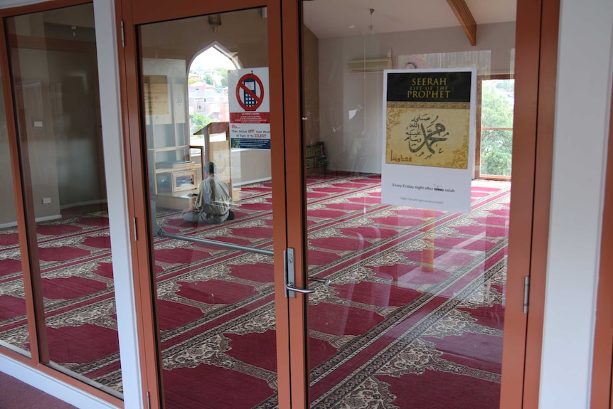 Imam Sabri Samson praying in Hobart's Mosque