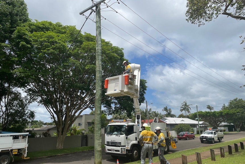 Powerlines after storm