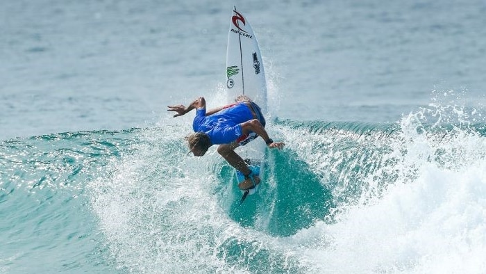 Surfers at Snapper Rocks on the Gold Coast