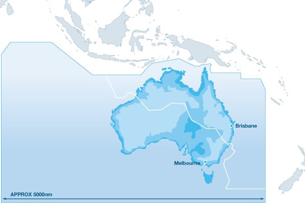 Map of Australia's airspace control