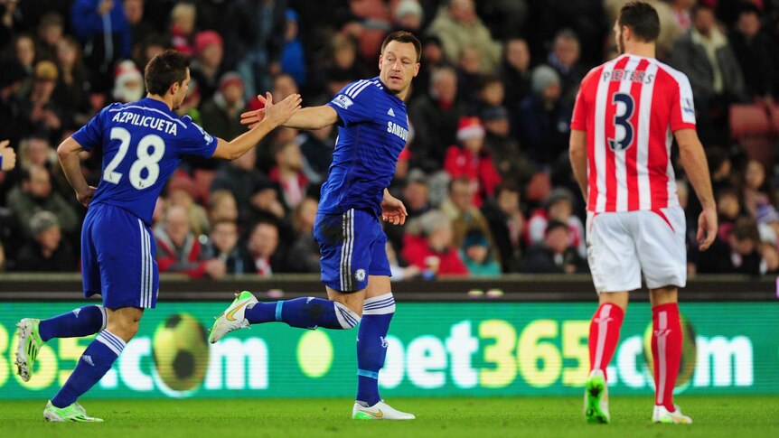 Terry scores for Chelsea against Stoke