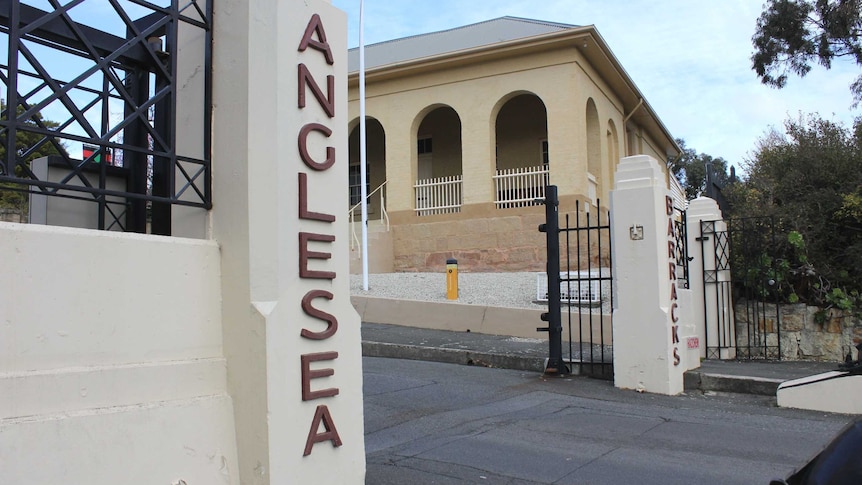 The front gates of the Anglesea Barracks in Hobart, 7 August 2014..jpg