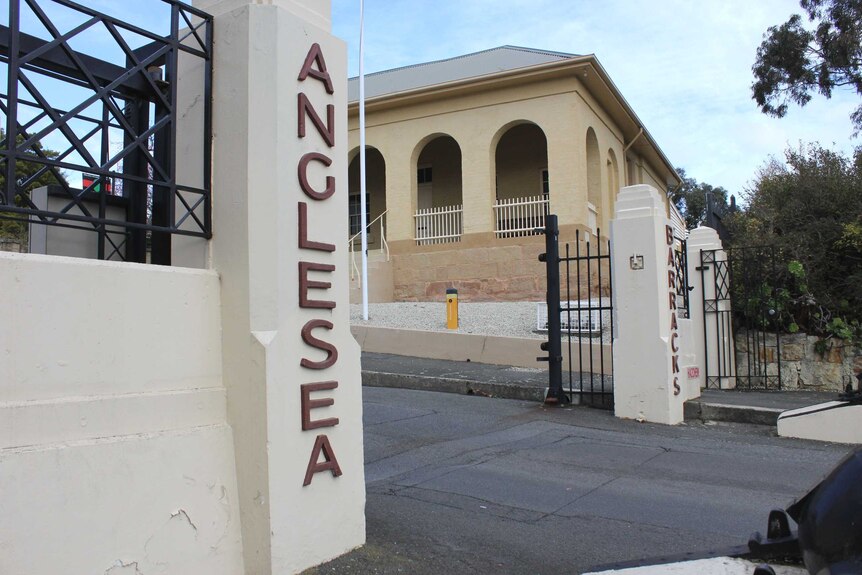 The front gates of the Anglesea Barracks in Hobart, 7 August 2014..jpg