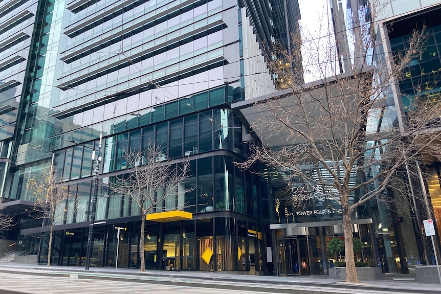 The exterior of a Collins St office tower.