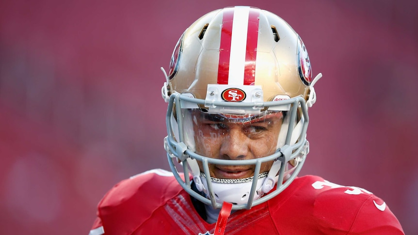 Jarryd Hayne faces up to the Chargers