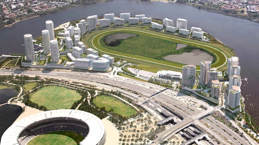 An artist's impression of the proposed Belmont Park development.