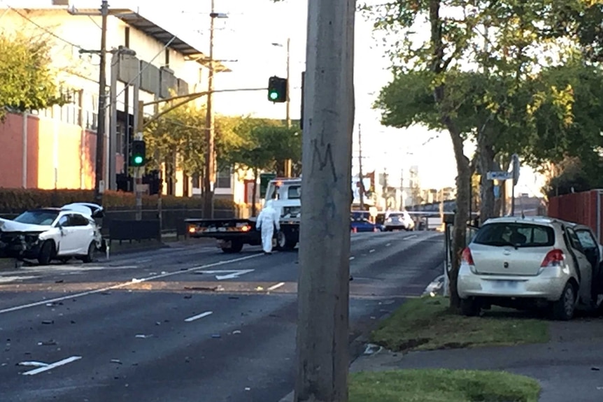 Two cars involved in a fatal hit-and-run crash at Oakleigh.