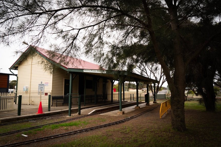 railway station in bush town 