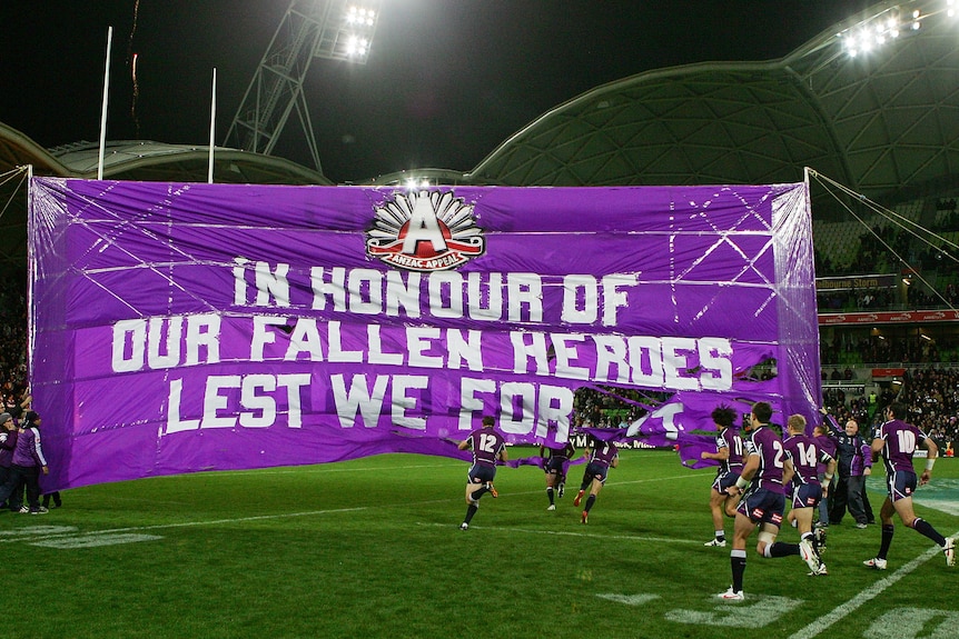 Melbourne Storm on Anzac day