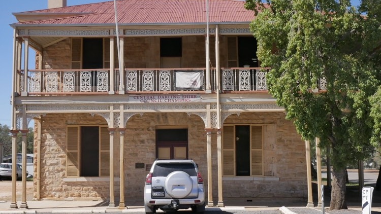 two story stone building of Central Darling Shire Council
