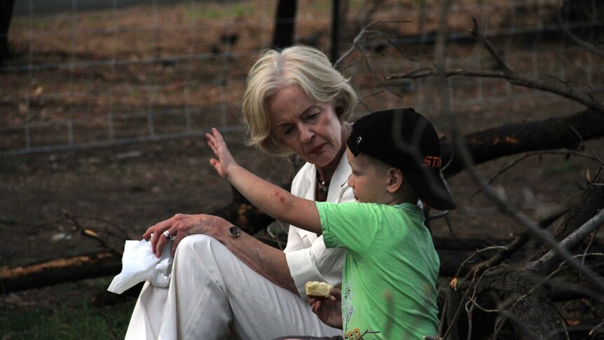 Governor General, Quentin Bryce chats with Blaine Clarke