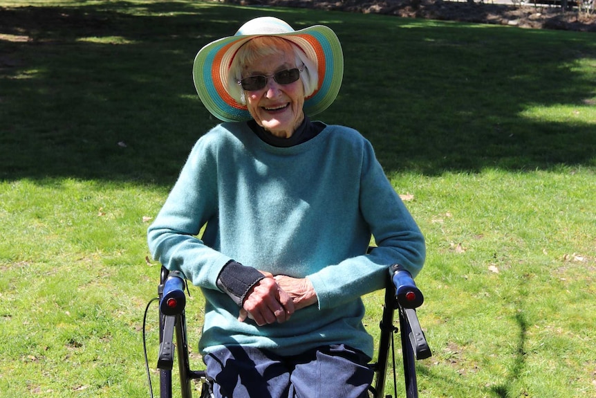 Cooinda resident Sheila Burnell at the 2018 Dementia Walk in Benalla