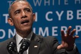 US President Barack Obama addresses cybersecurity conference in Silicon Valley