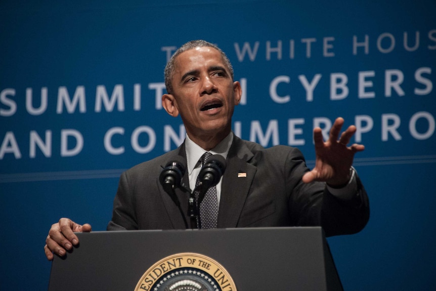 US President Barack Obama addresses cybersecurity conference in Silicon Valley