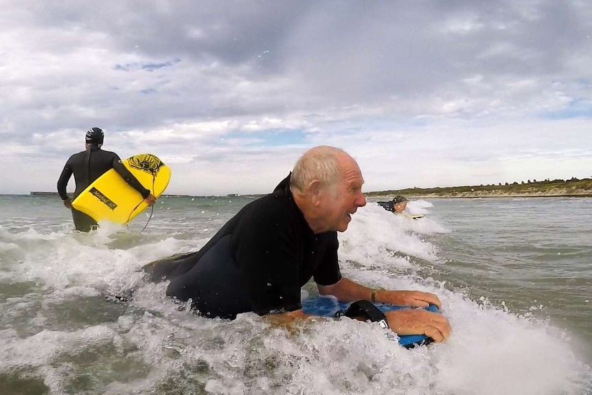 Retired GP Michael Page Boogie Boarding