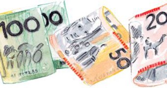 Custom image of illustration of Australian banknotes