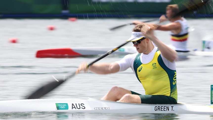 Australian athlete competing in kayaking event at the Olympics