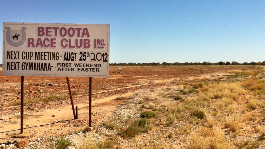 Sign outside Betoota Race Club in 2012