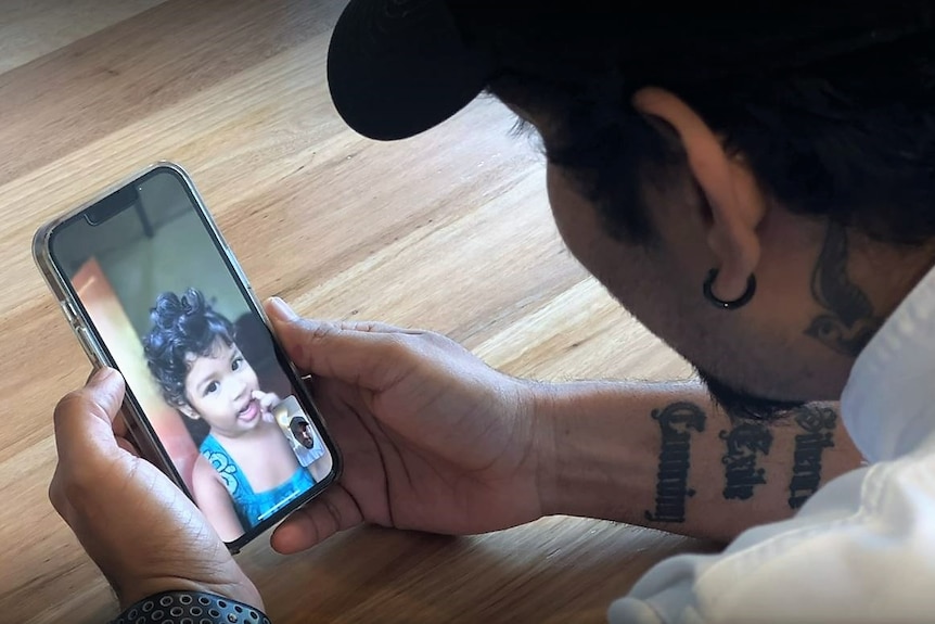 Chef video calling his toddler