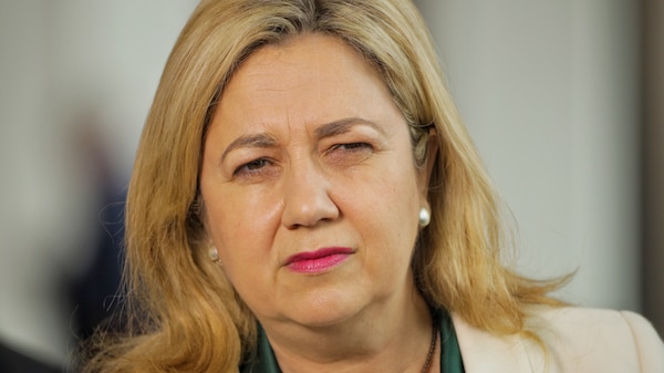 Annastacia Palaszczuk giving someone a quizzable look.