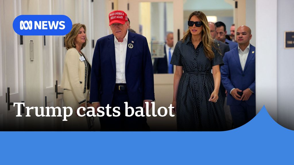 Trump joins millions of US voters casting ballots in US election - ABC News