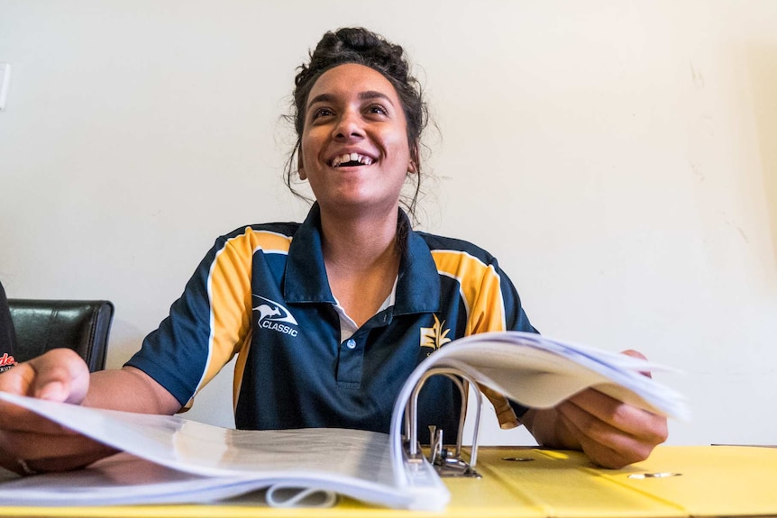 Seleena Blackley studying at home