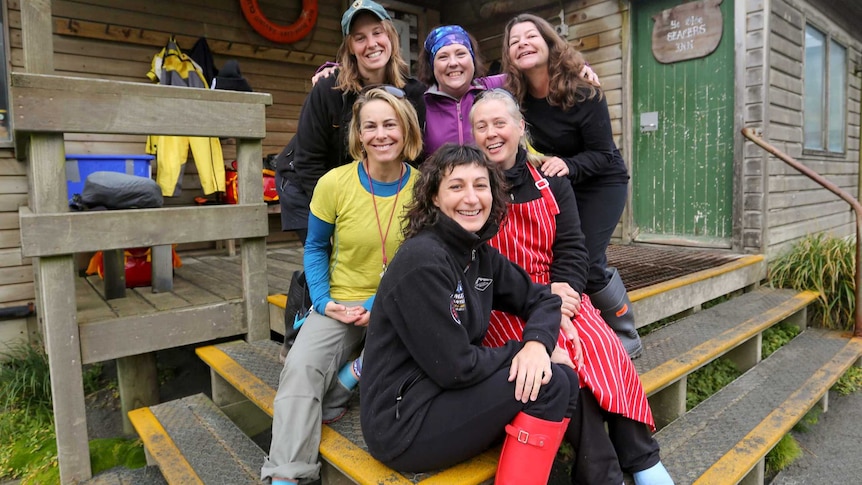 A group of women on Macquarie Island.