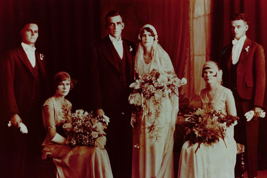 Evelyn Vigor and her husband James on their wedding day in 1931.