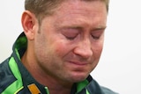 Michael Clarke sheds tears in Phillip Hughes tribute statement