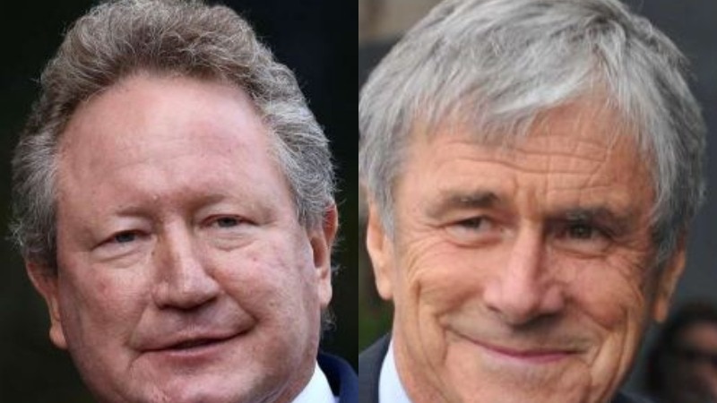 A composite image of Andrew Forrest and Kerry Stokes