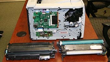 An image of a printer and cartridges provided by the TSA.