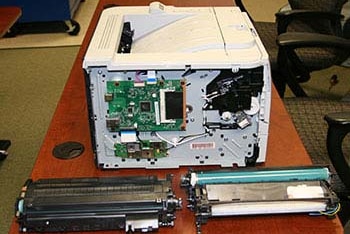 An image of a printer and cartridges provided by the TSA.