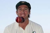 Glenn McGrath poses after taking 5 for 21 against England in first Ashes Test