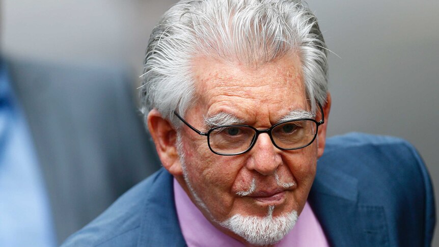 Rolf Harris arrives at Southwark Crown Court in London