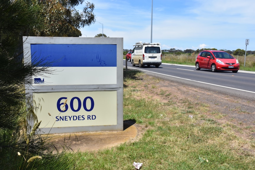 Cars go back and forth along Sneydes Road in Werribee, in Melbourne's south-west.