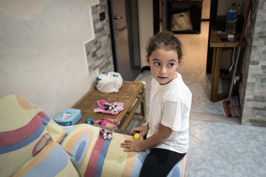Fabio Cucco's daughter in their Taranto home.