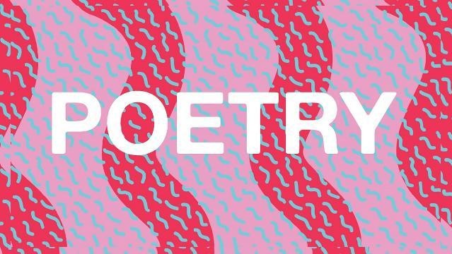 Patterned background with word "Poetry"