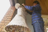 Artist Ritchie Ares Dona, who is creating clothes for the grave